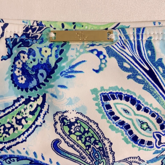 POLO RALPH LAUREN Women's Side Shirred w Paisley Print Bikini Bottom Size 14 - Picture 5 of 6